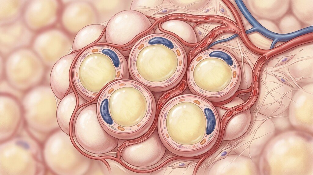 Structure of human fat cells