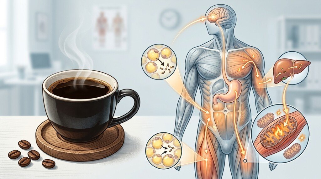 Coffee and Metabolism with black coffee and fat oxidation