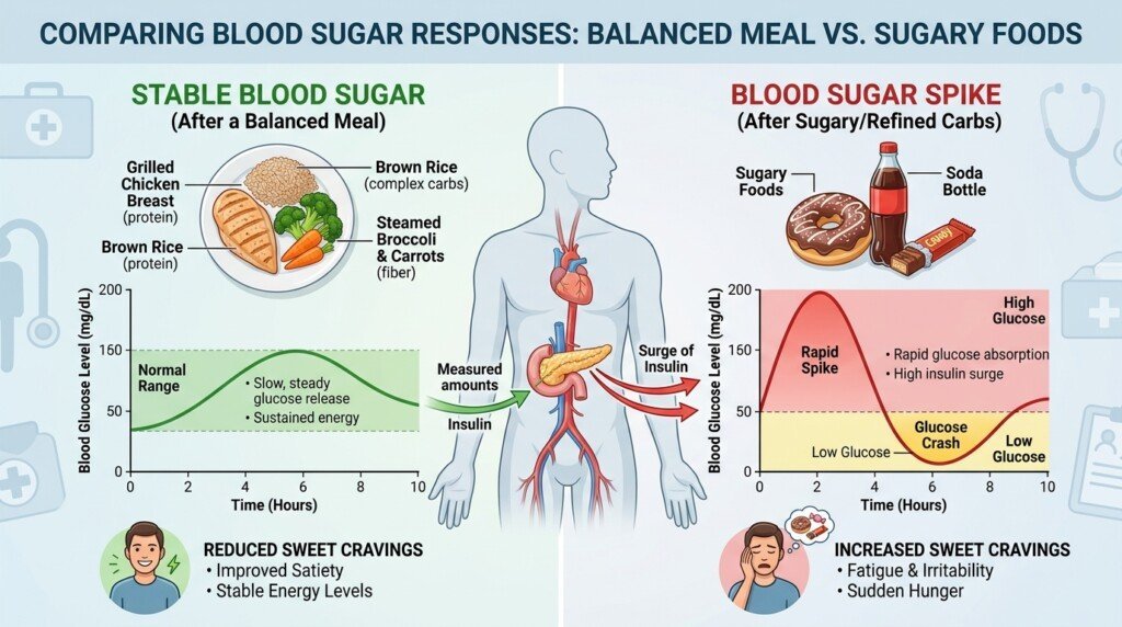 Blood sugar fluctuations increasing sugar cravings