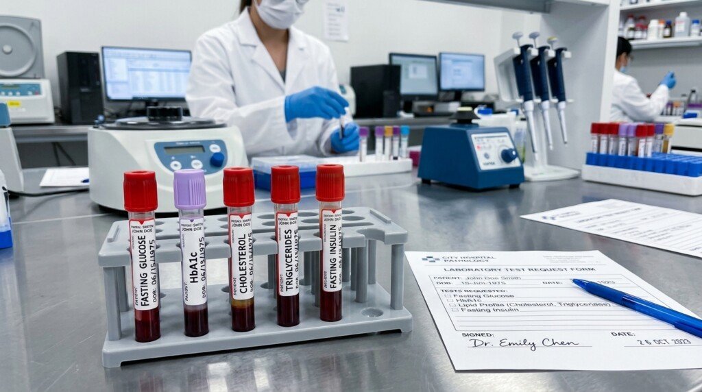 Metabolic Health Test blood markers including glucose cholesterol and HbA1c