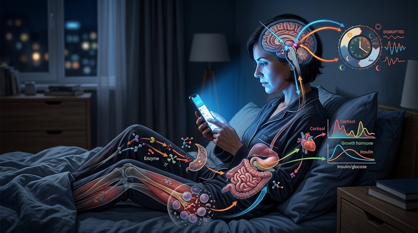 Blue light exposure affecting sleep and weight loss