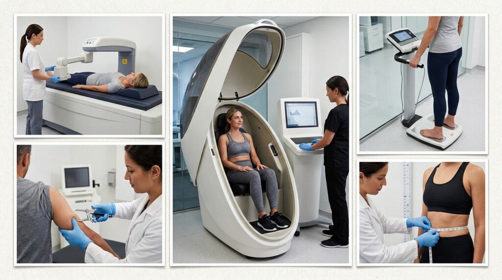 Methods used to measure body fat percentage