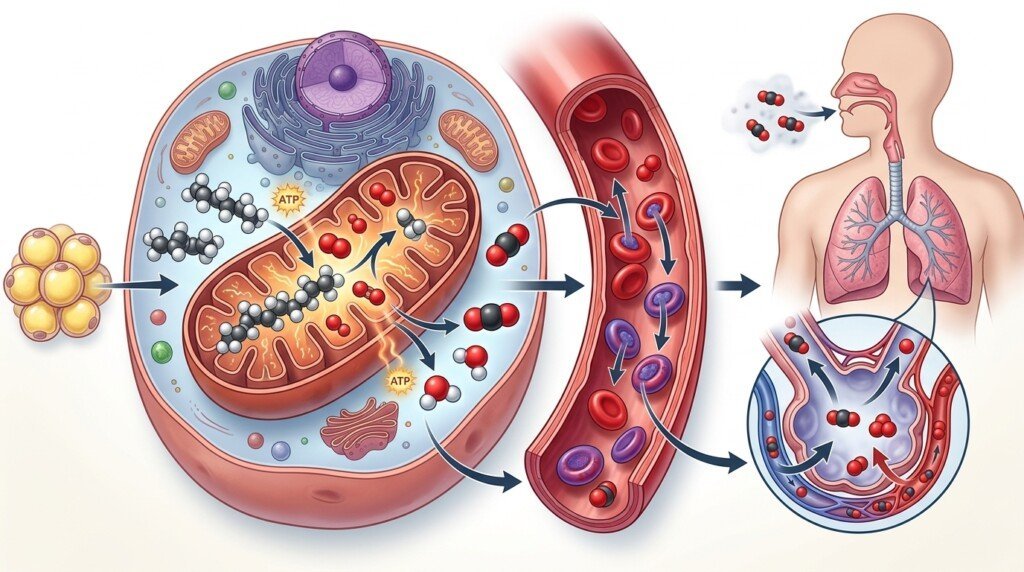 Carbon dioxide carrying fat out of the body