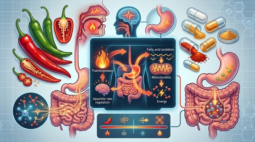 Capsaicin and Metabolism comparing spicy foods and supplements