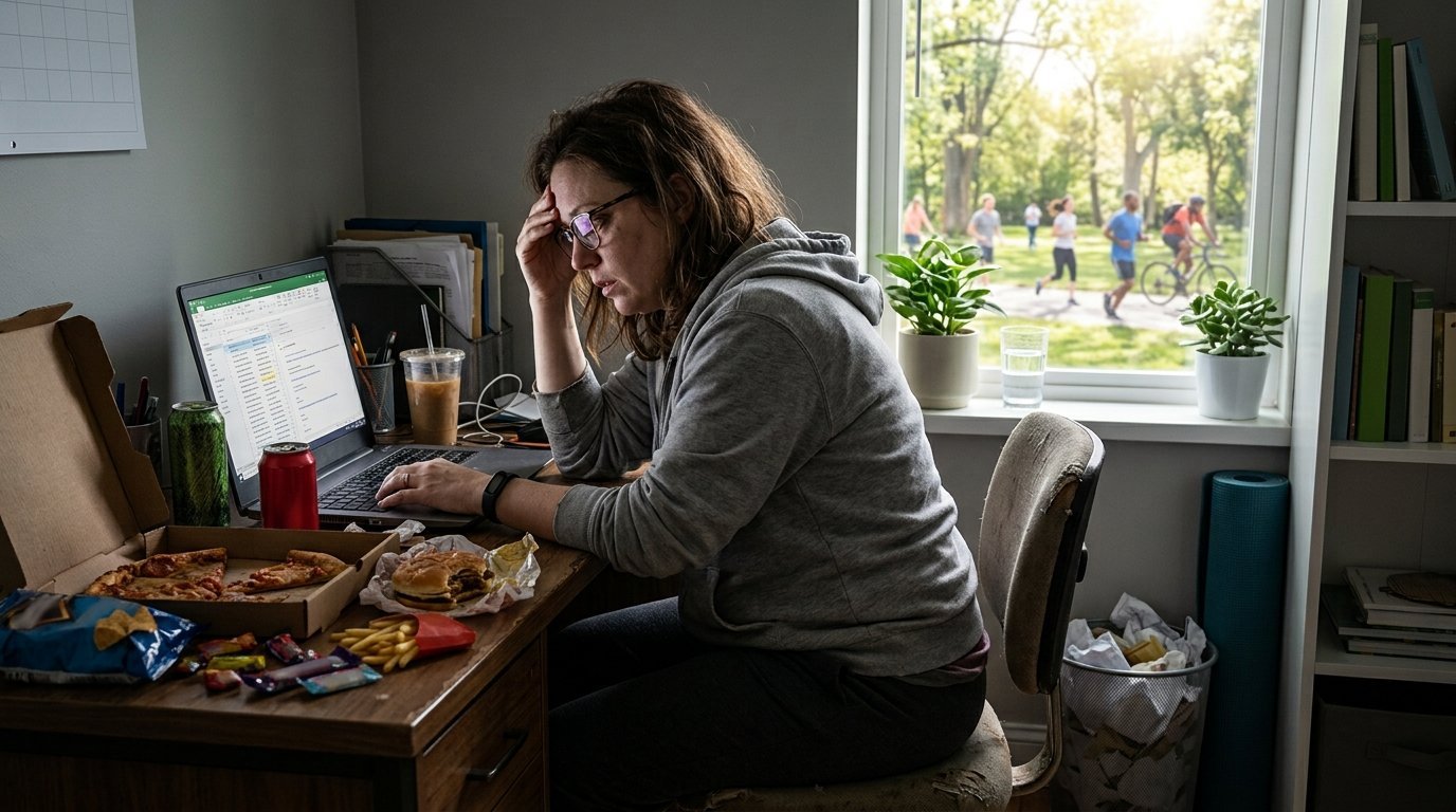 Causes of Poor Metabolic Health including poor diet inactivity stress and poor sleep