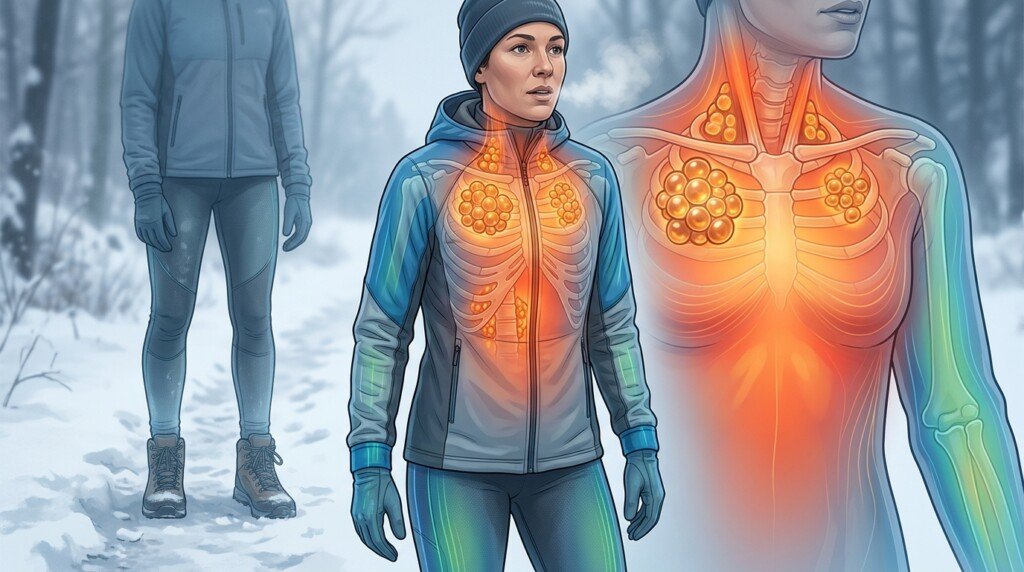 Thermogenesis activated by cold exposure