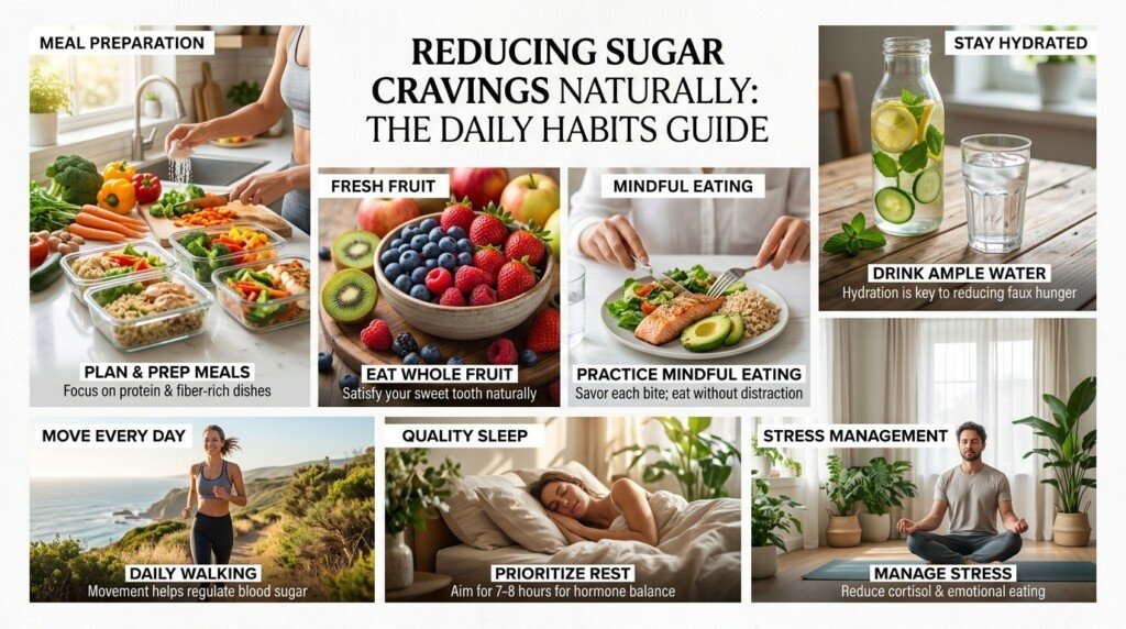 Daily habits that prevent sugar cravings naturally. this will teach you how to stop sugar cravings
