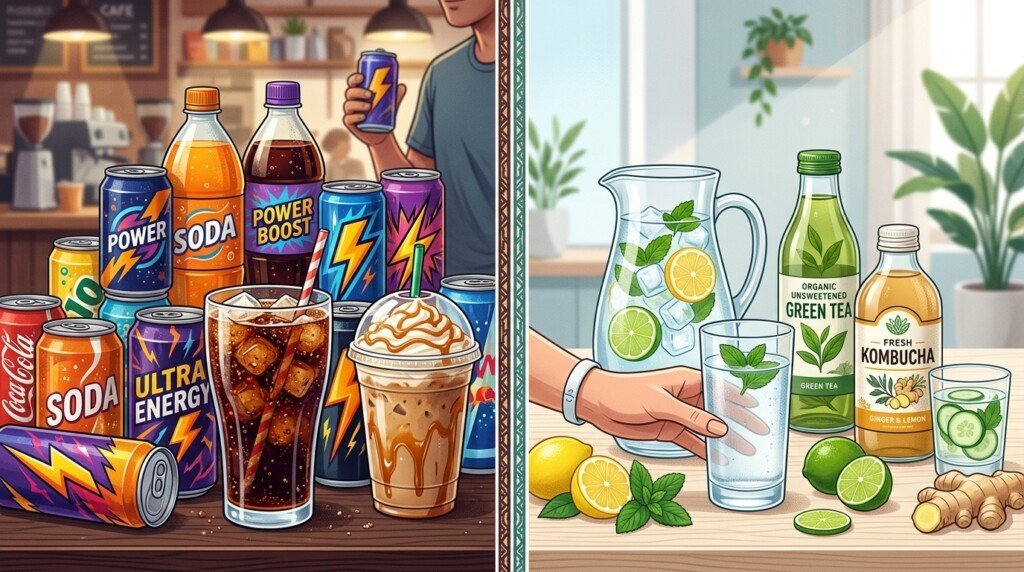 Drinks That Boost Metabolism compared with sugary beverages