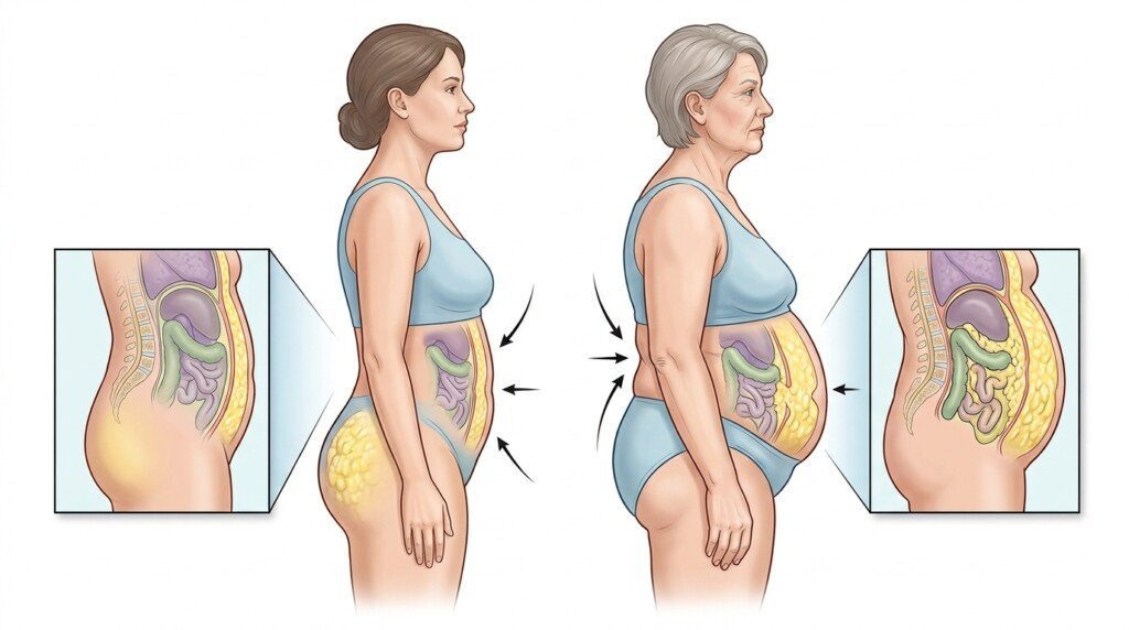 Estrogen and abdominal fat distribution