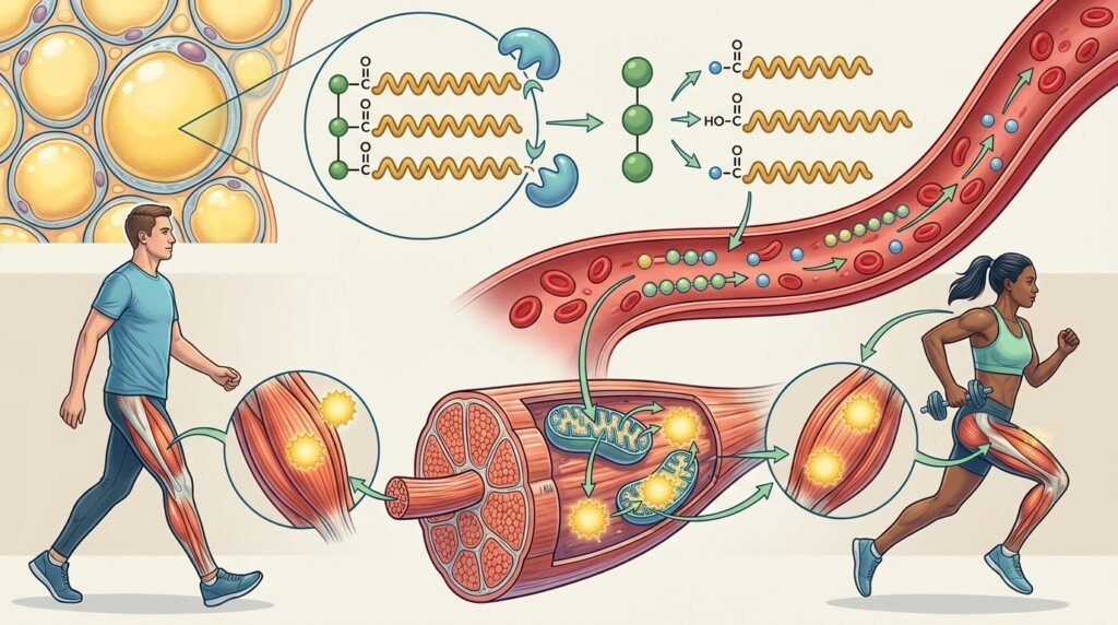 Stored body fat converted into energy