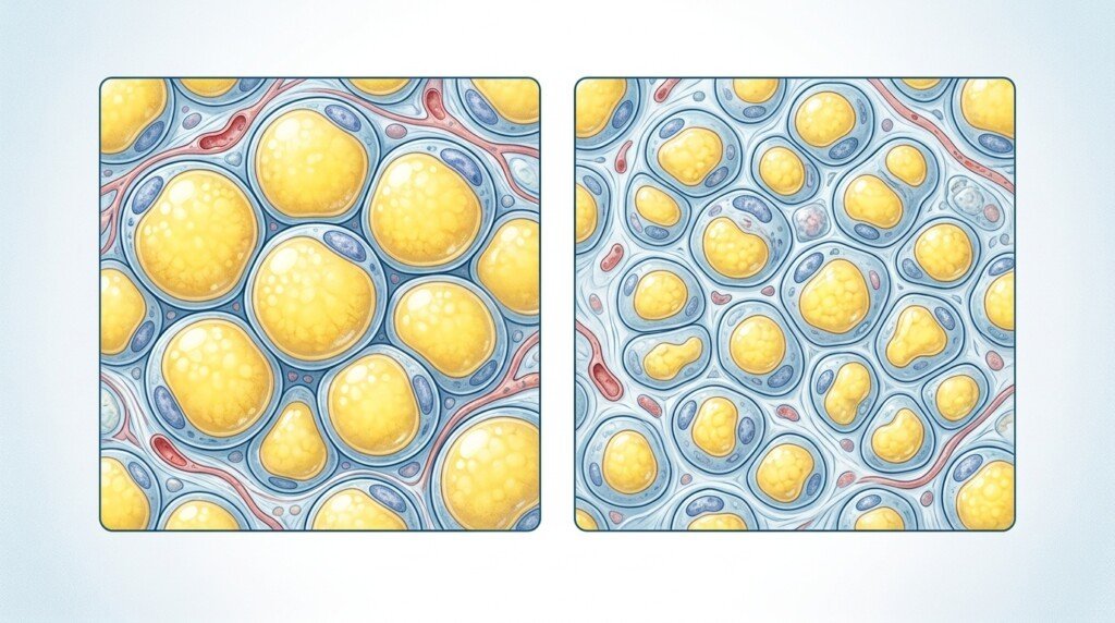 Fat cells shrink instead of disappearing