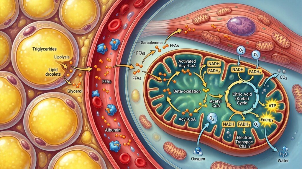 Scientific process of fat oxidation
