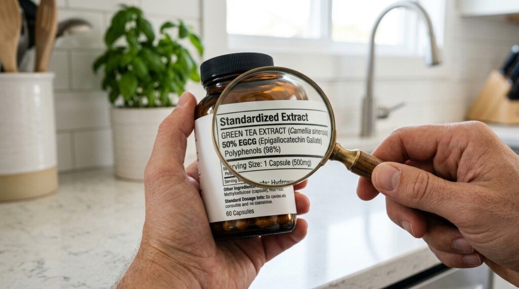 Best Green Tea Extract for Weight Loss label guide
