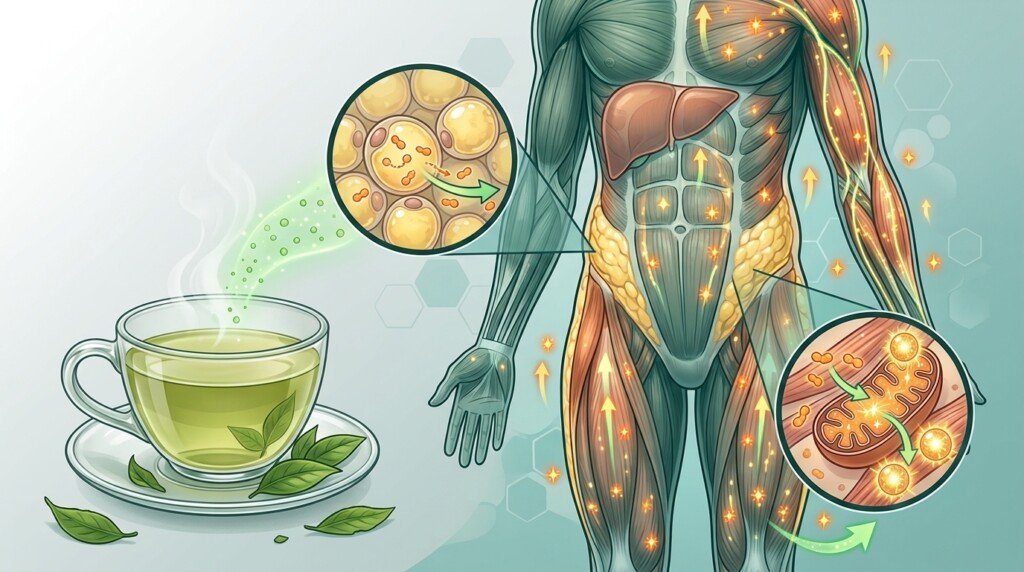Green Tea and Metabolism supporting fat oxidation