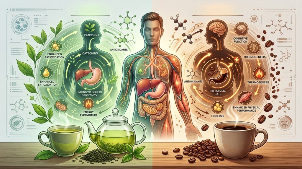 Green Tea and Metabolism compared with coffee metabolism