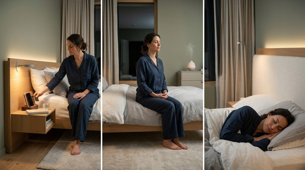 Healthy evening routine supporting better sleep