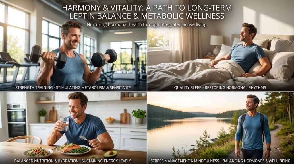 Healthy lifestyle supporting leptin balance