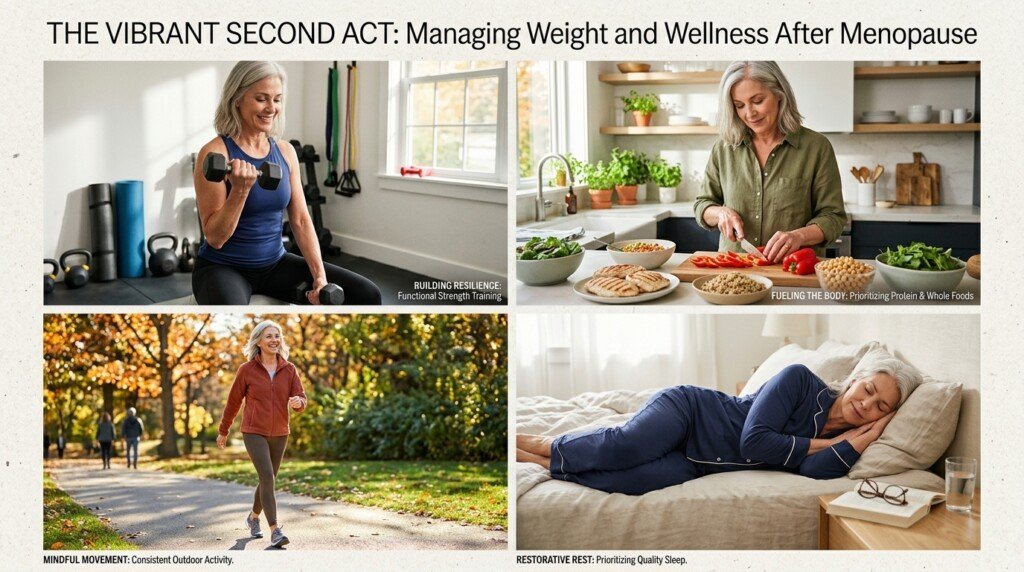 Healthy habits supporting weight management with low estrogen