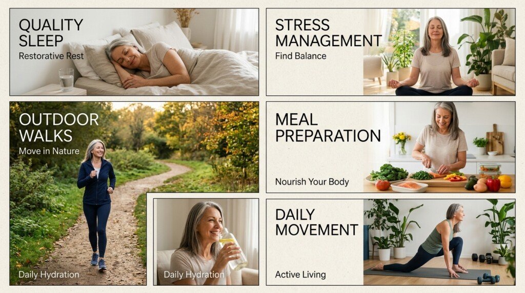 Daily habits supporting menopause weight loss