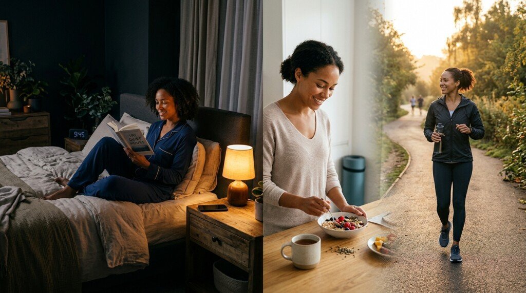 Healthy sleep habits supporting belly fat reduction