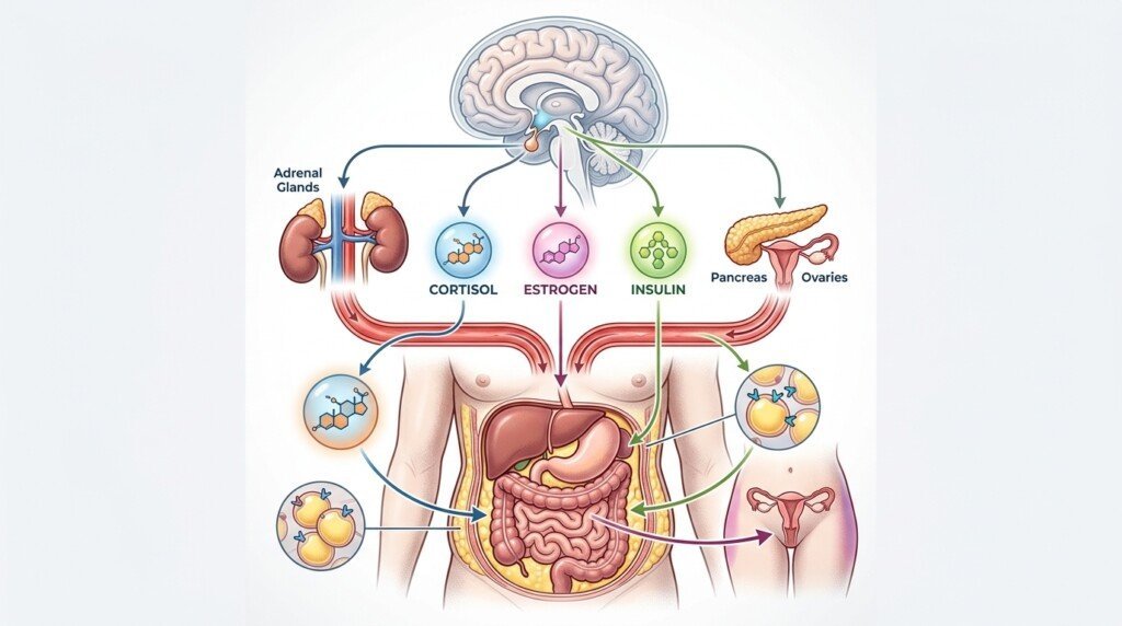 Hormones affecting abdominal fat