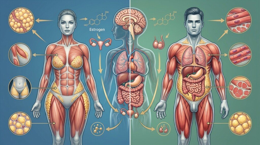 Hormones influencing body fat distribution