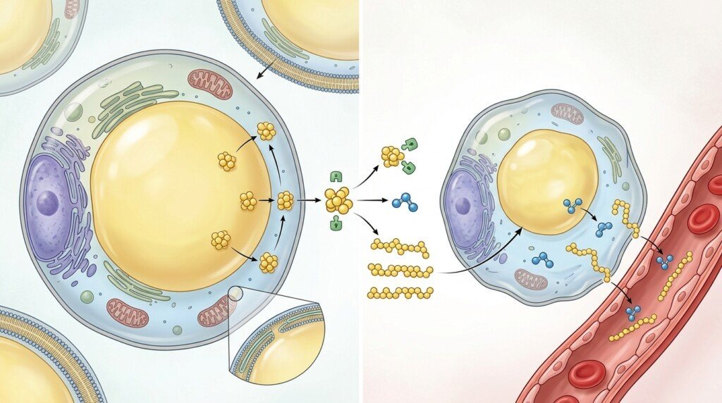 Lipolysis shrinking fat cells