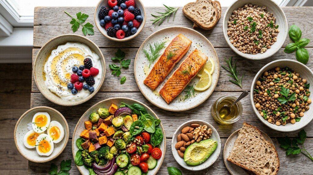 Healthy foods supporting menopause weight loss