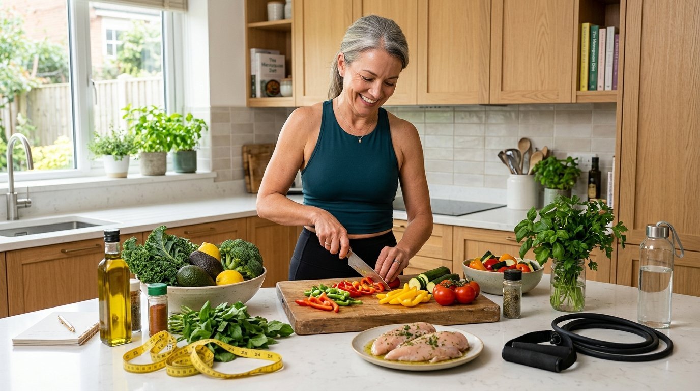 Healthy woman managing weight during menopause