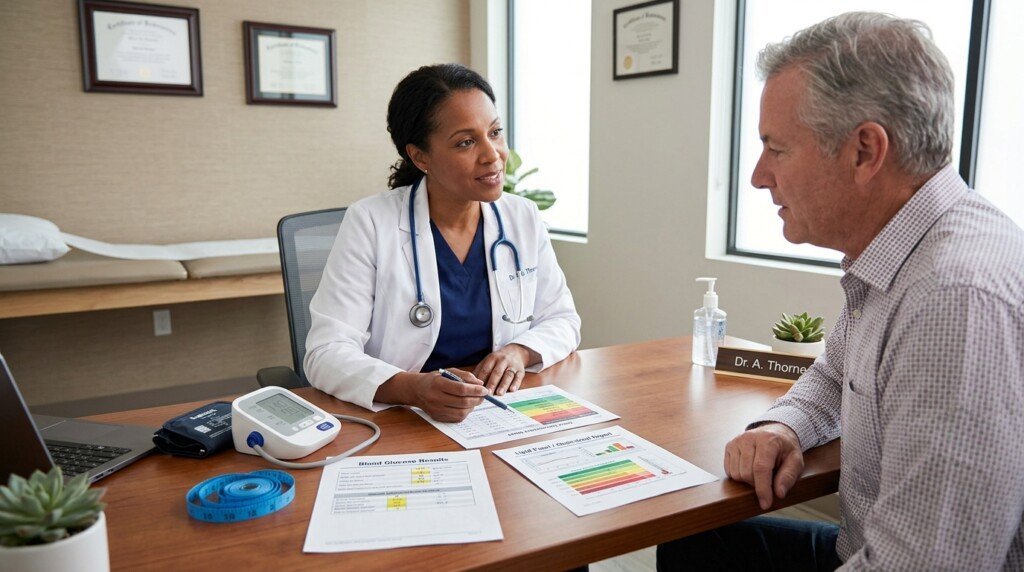 Metabolic Health markers including blood pressure blood sugar and waist measurement