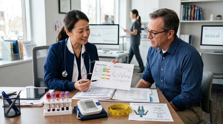 Metabolic Health Test showing blood tests and health markers