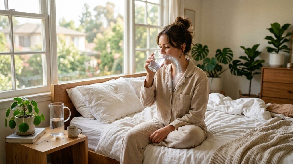 Morning Routine to Boost Metabolism begins with morning hydration