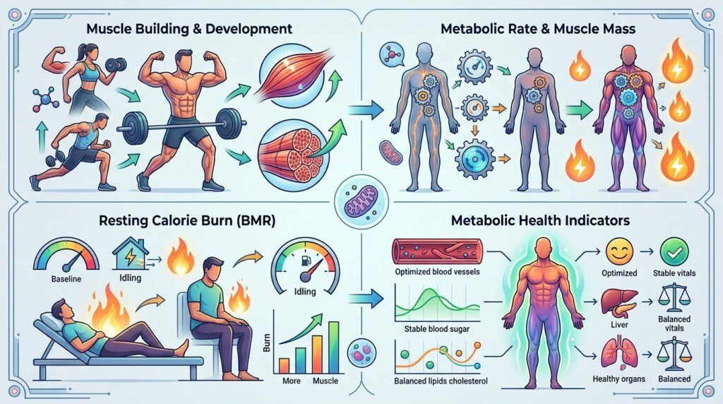 Muscle and Metabolism summary illustration