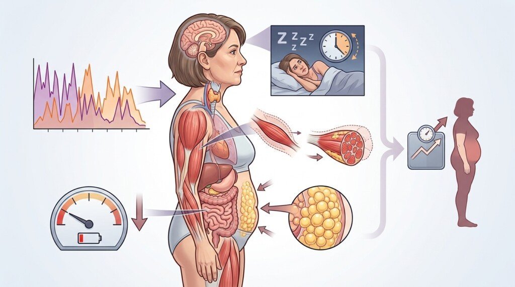 Causes of weight gain during perimenopause