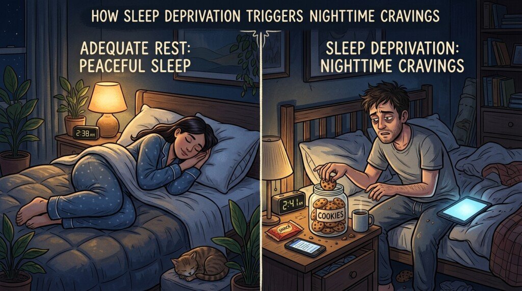 Poor sleep increasing nighttime sugar cravings