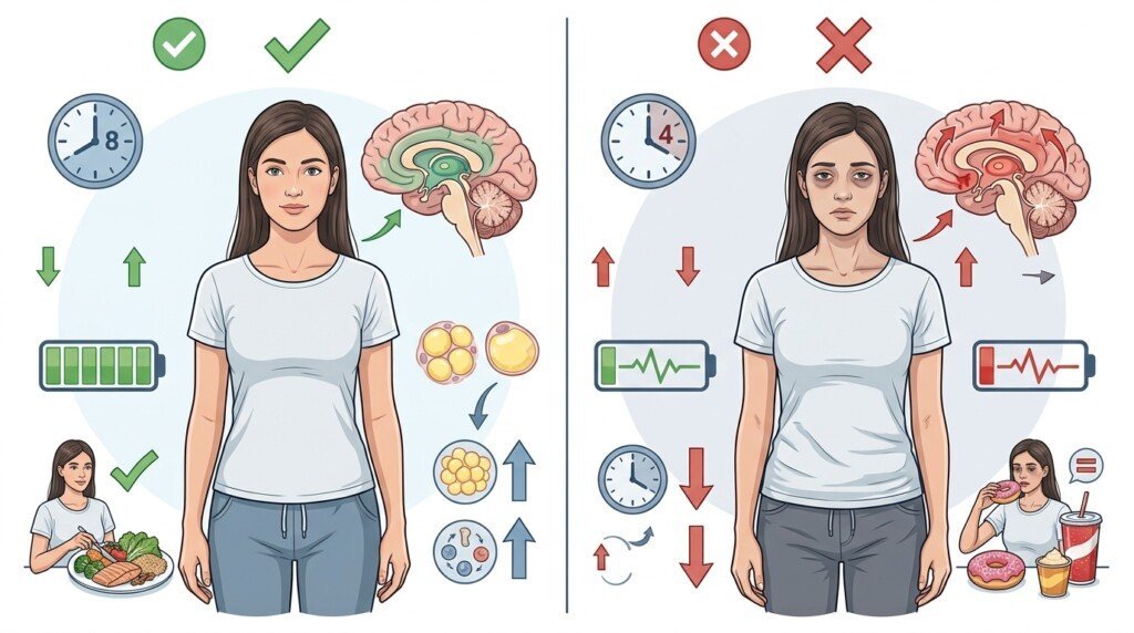Sleep deprivation affecting body weight