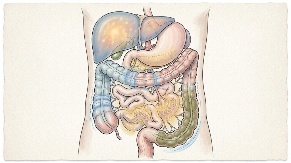 Digestive changes related to metabolism