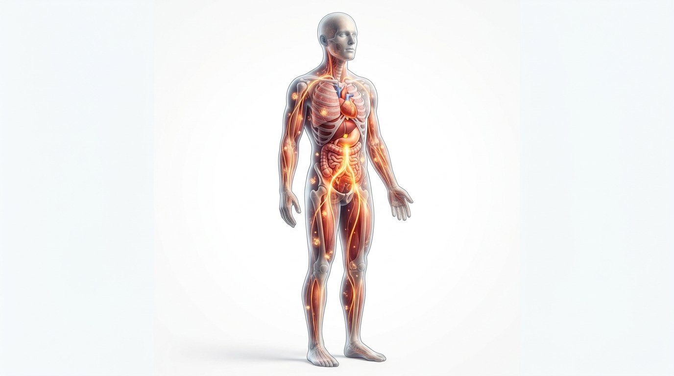 Thermogenesis showing the body producing heat and burning calories