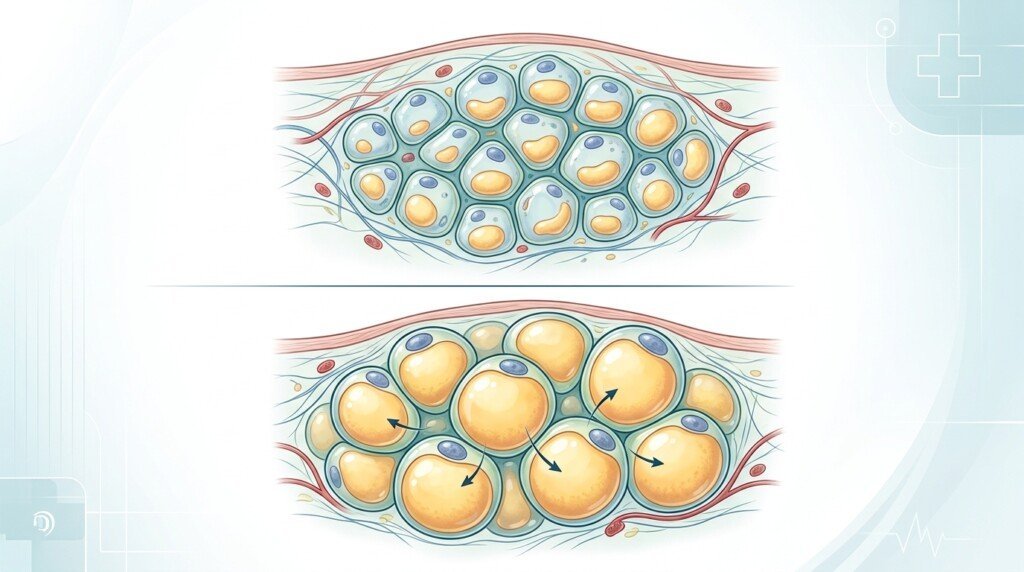 Weight regain refilling fat cells