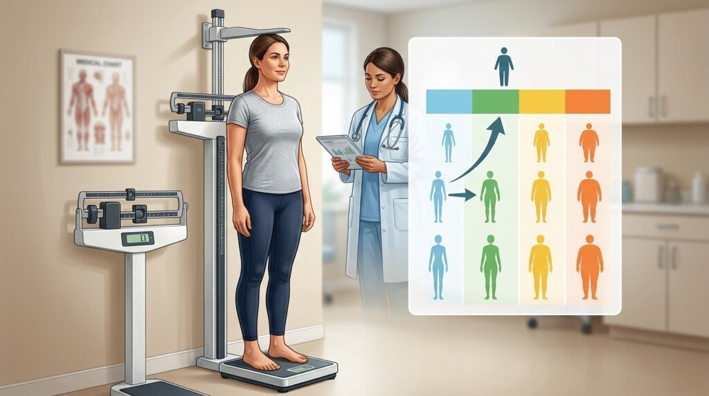 BMI measuring body weight relative to height