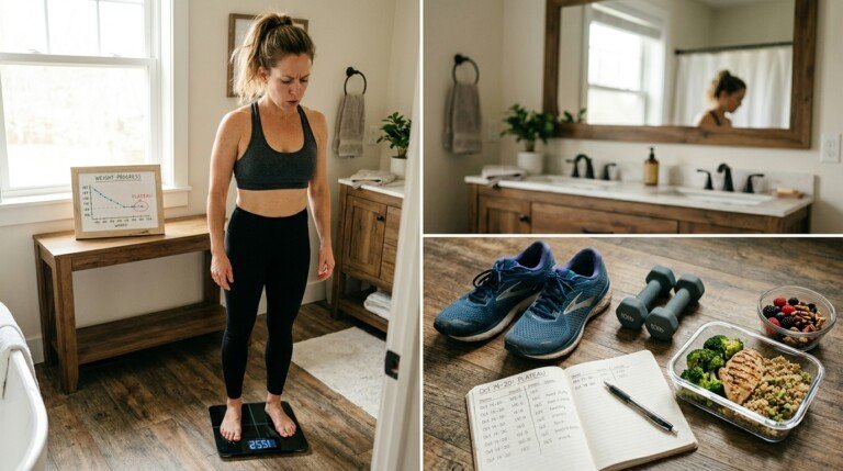 Person wondering why weight loss stopped despite healthy habits