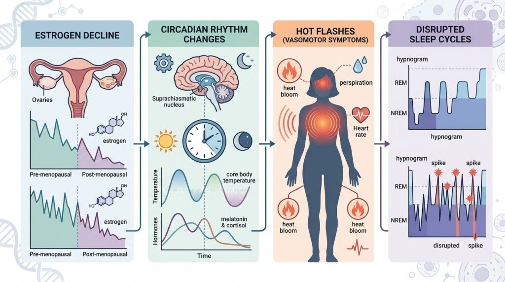 Hormonal changes affecting sleep during menopause