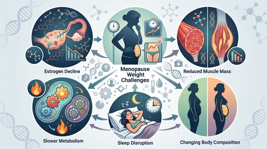 Factors making weight loss harder during menopause