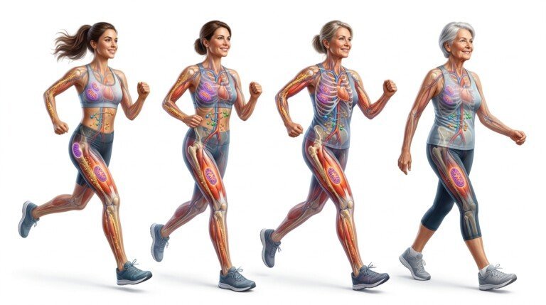 Illustration explaining why metabolism slows down over time