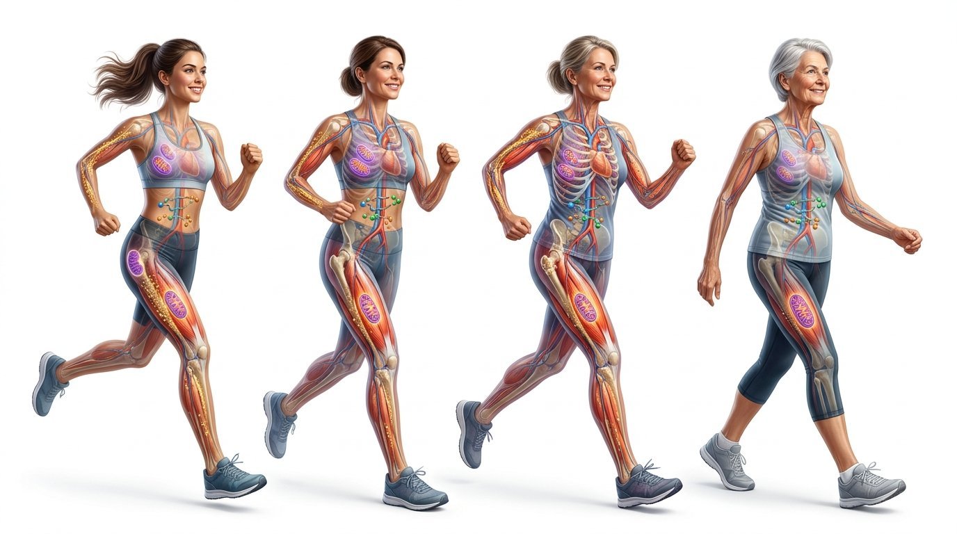 Illustration explaining why metabolism slows down over time