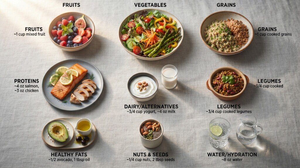 recommended portion sizes food groups