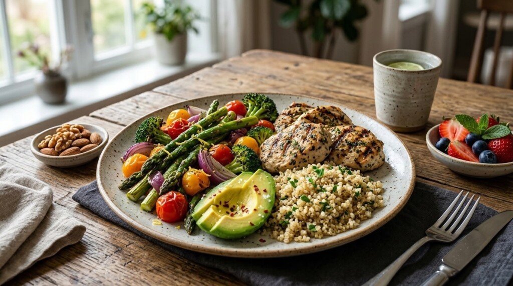 what is a balanced diet plate proportions