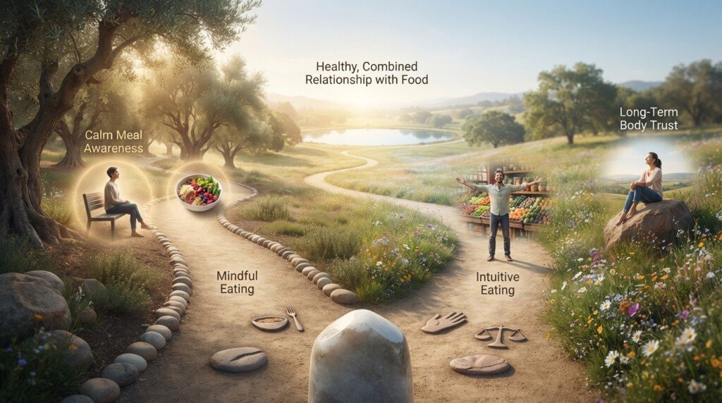 mindful eating vs intuitive eating beginners