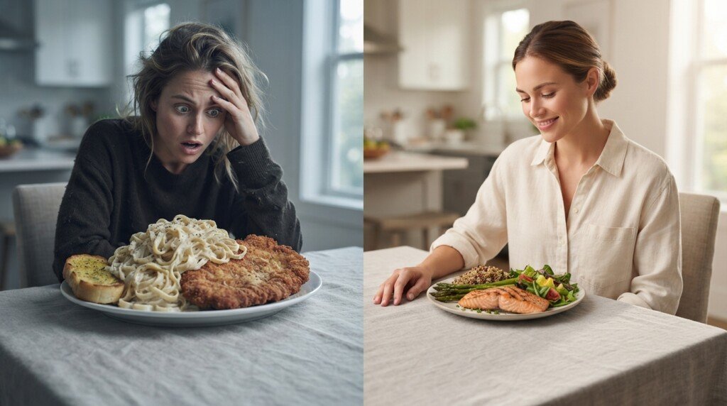 portion control mental health benefits food anxiety