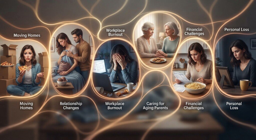 when does emotional eating develop life events